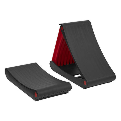 Sealey WCF01 Folding Wheel Chocks - Pair Sealey