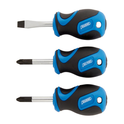 Draper 32604 Stubby Soft Grip Screwdriver Set 3 Piece Draper