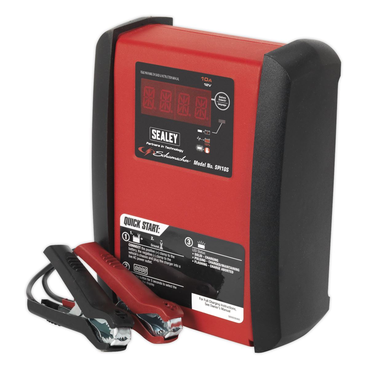 Sealey SPI10S Intelligent Speed Charge Battery Charger/Maintainer 10A 12V Sealey