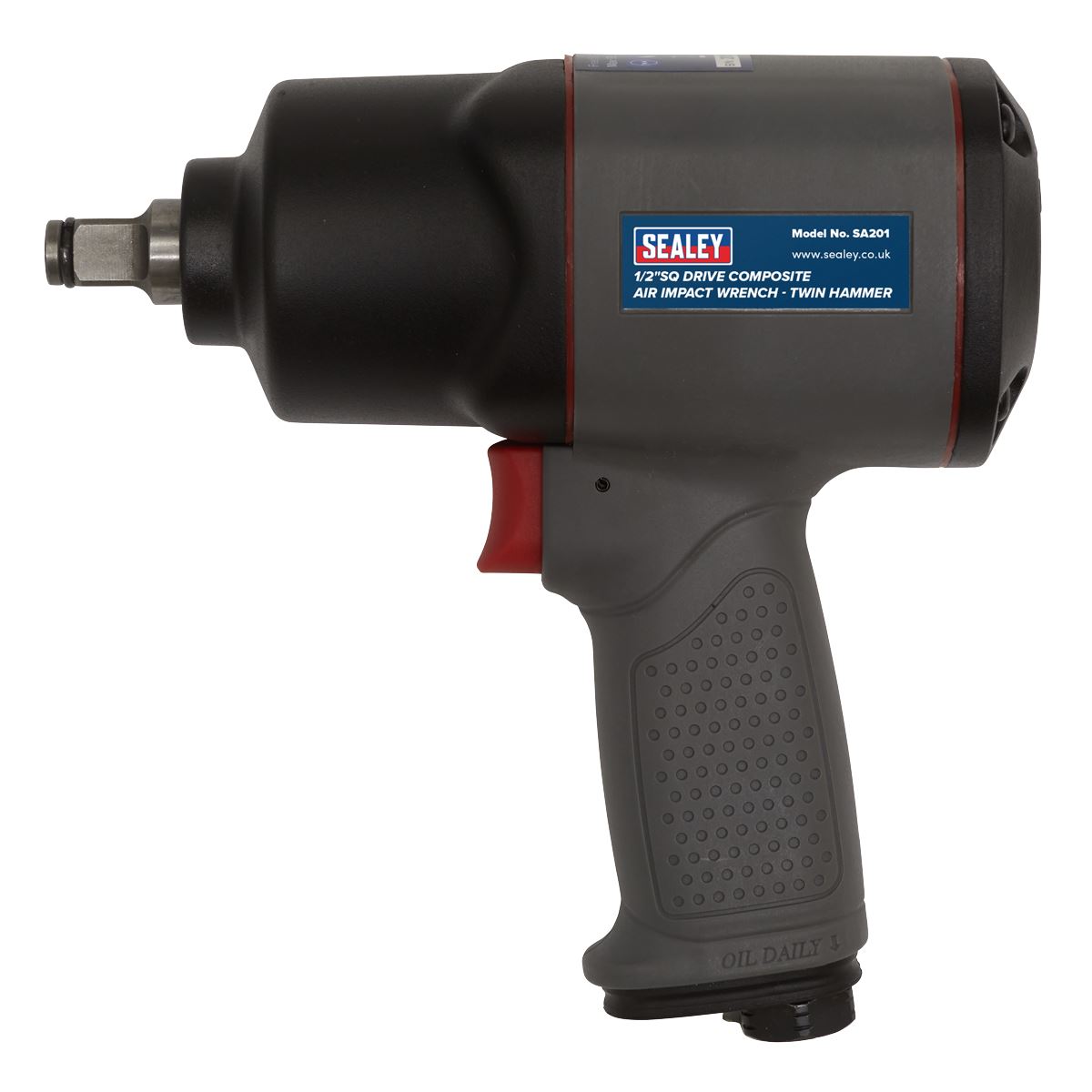 Sealey SA201 Air Impact Wrench 1/2"Sq Drive Composite - Twin Hammer Sealey