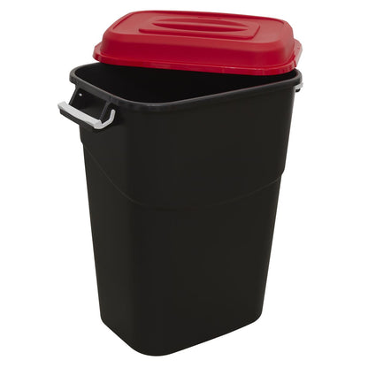 Sealey BM95R Refuse/Storage Bin 95L - Red Sealey