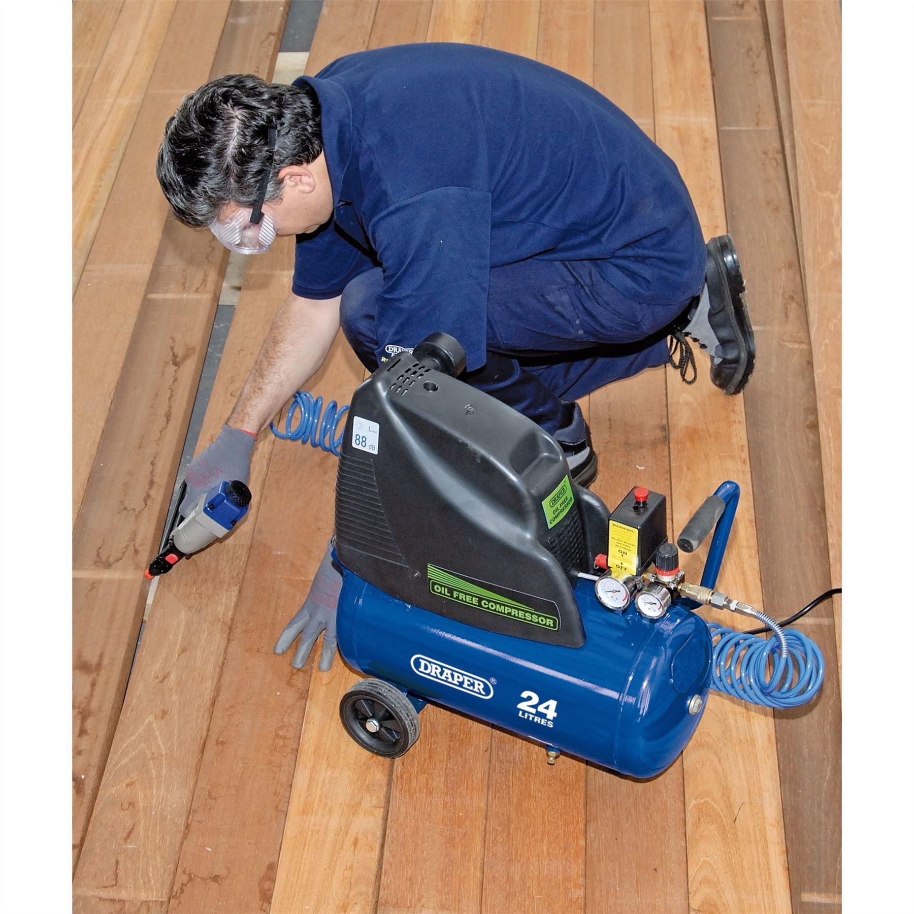 Draper 24978 24L Oil-Free Direct Drive Air Compressor 1.1kW/1.5hp Draper