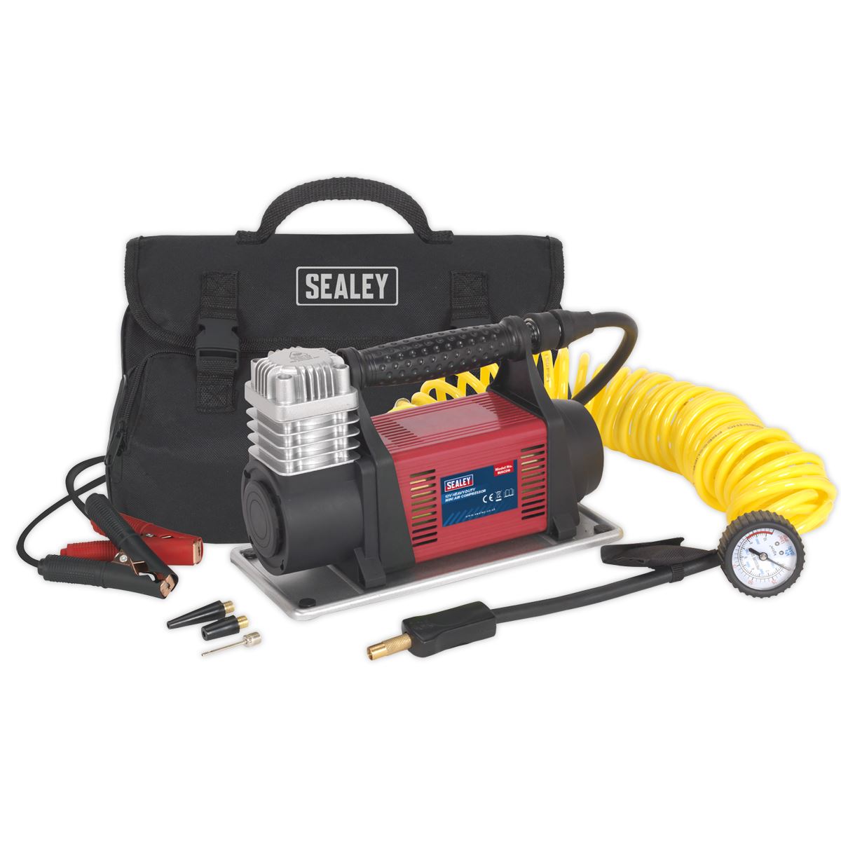 Sealey MAC06 Tyre Inflator/Mini Air Compressor 12V Heavy-Duty Sealey