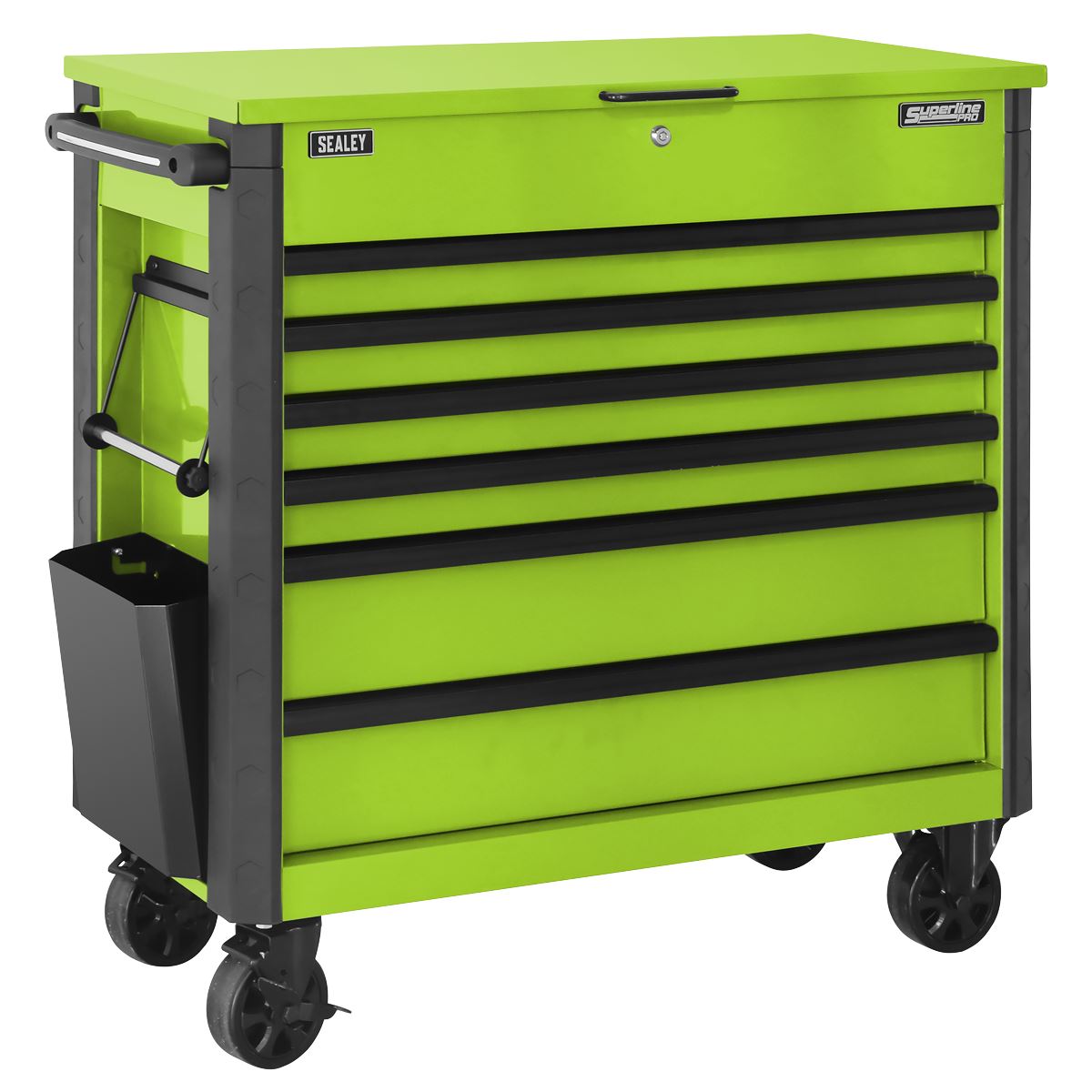 Sealey AP366HV Tool Trolley 6 Drawer with Ball Bearing Slides - Green Sealey