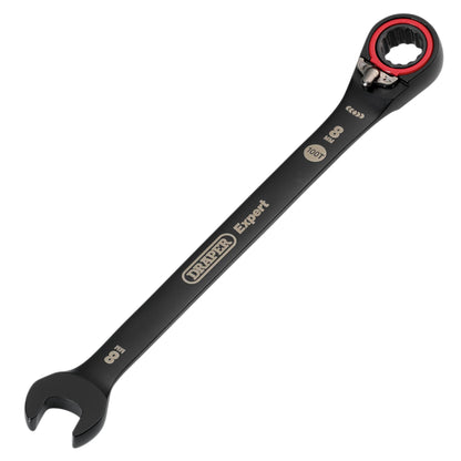Draper 03898 Expert HI-TORQ® Metric Reversible Ratchet Combination Spanner 8mm Black Draper