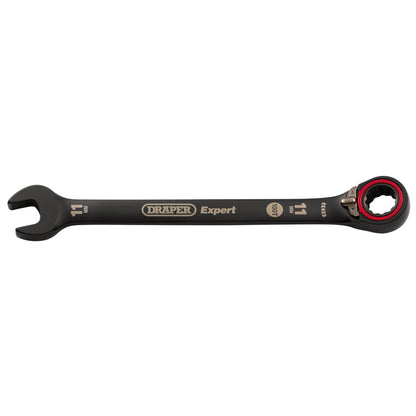 Draper 03901 Expert HI-TORQ® Metric Reversible Ratchet Combination Spanner 11mm Black Draper