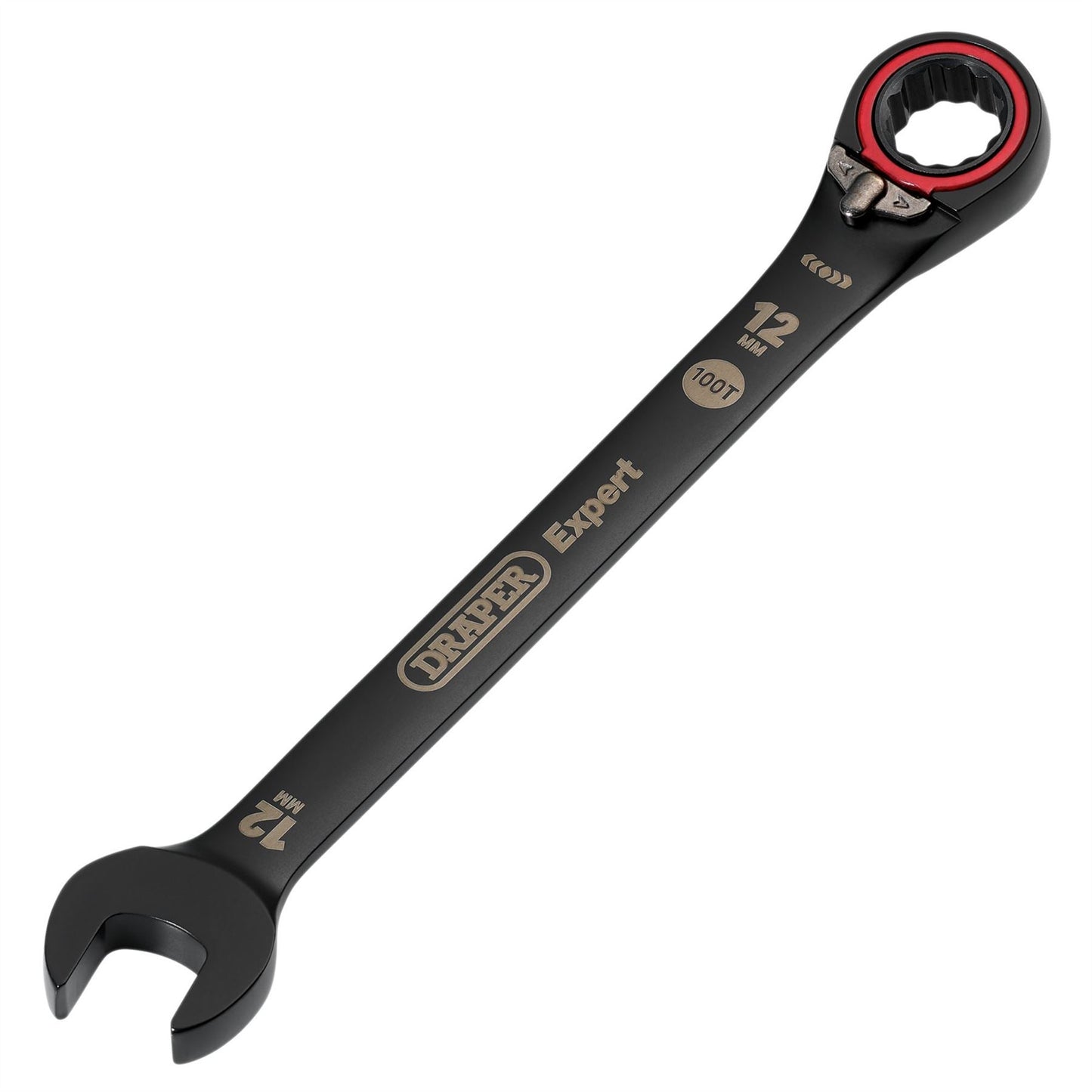 Draper 03902 Expert HI-TORQ® Metric Reversible Ratchet Combination Spanner 12mm Black Draper