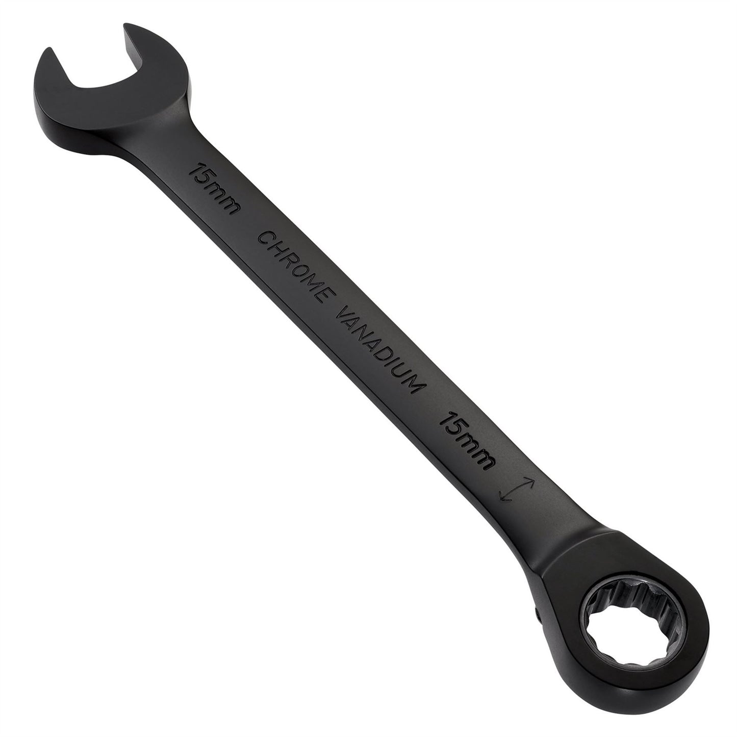 Draper 03905 Expert HI-TORQ® Metric Reversible Ratchet Combination Spanner 15mm Black Draper