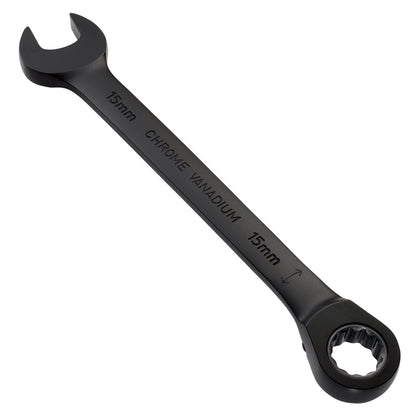 Draper 03905 Expert HI-TORQ® Metric Reversible Ratchet Combination Spanner 15mm Black Draper