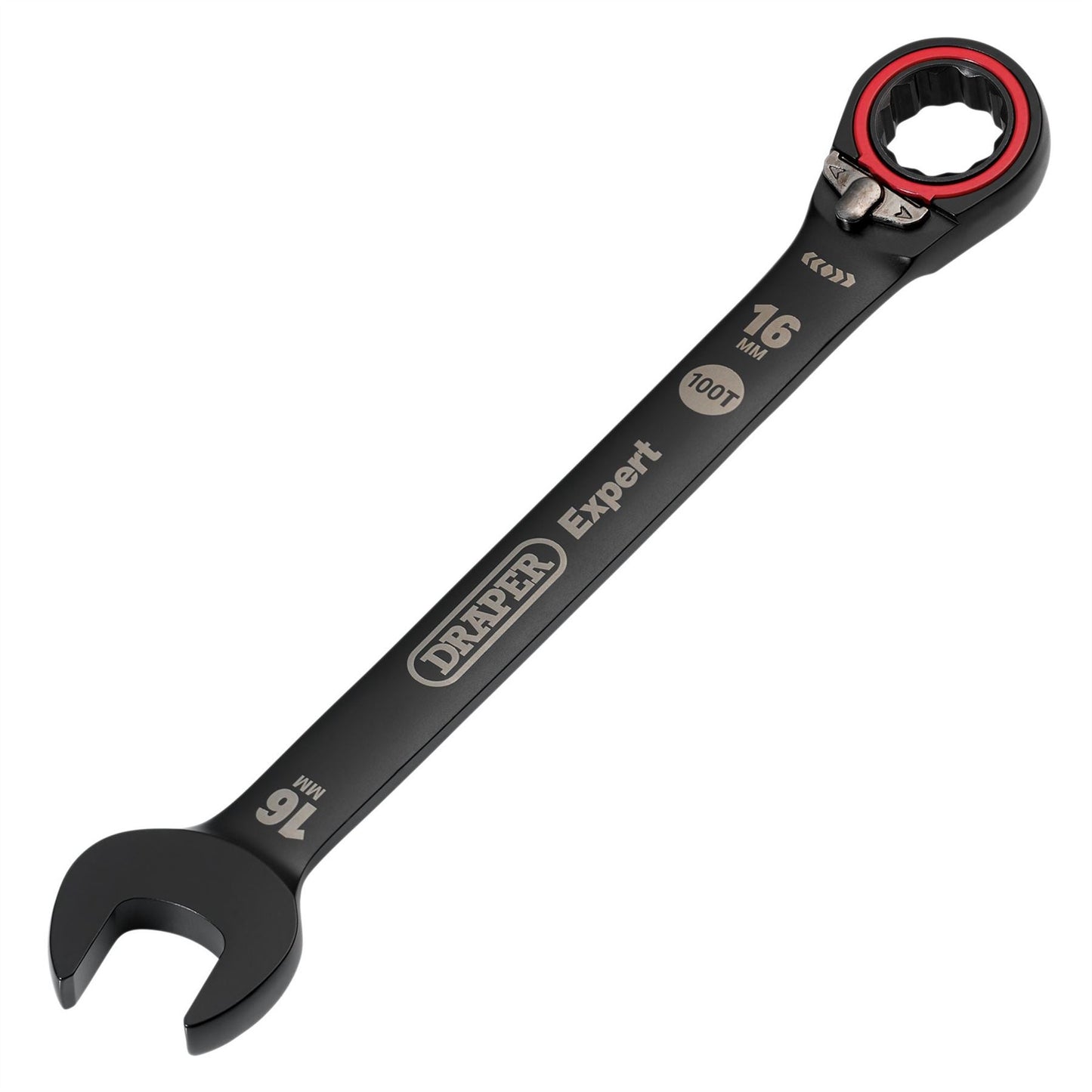 Draper 03906 Expert HI-TORQ® Metric Reversible Ratchet Combination Spanner 16mm Black Draper