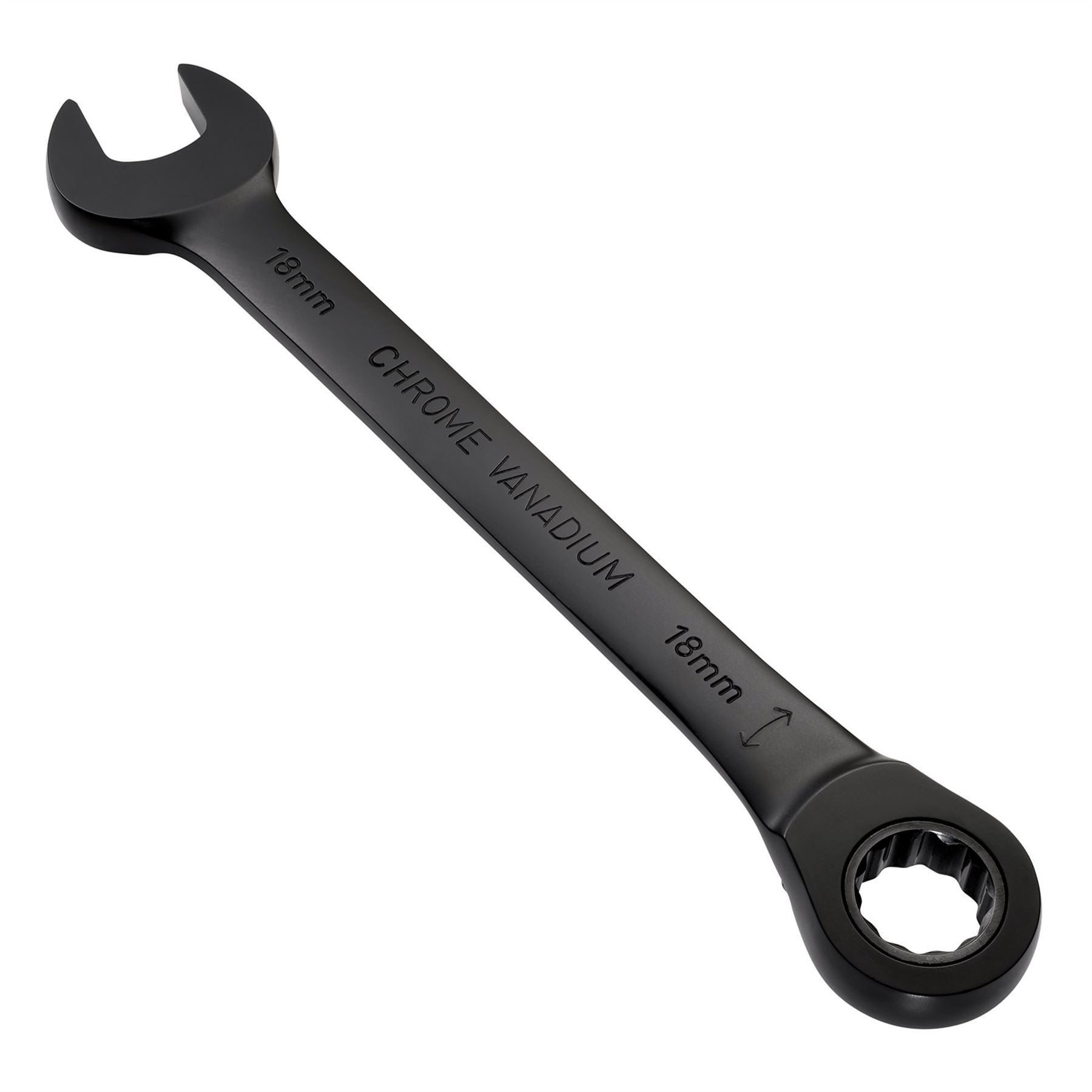 Draper 03908 Expert HI-TORQ® Metric Reversible Ratchet Combination Spanner 18mm Black Draper