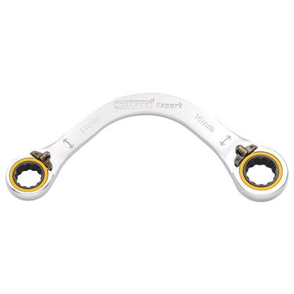 Draper 03935 Expert HI-TORQ® Double Ring Ratchet Half Moon Spanner 14 x 16mm Draper
