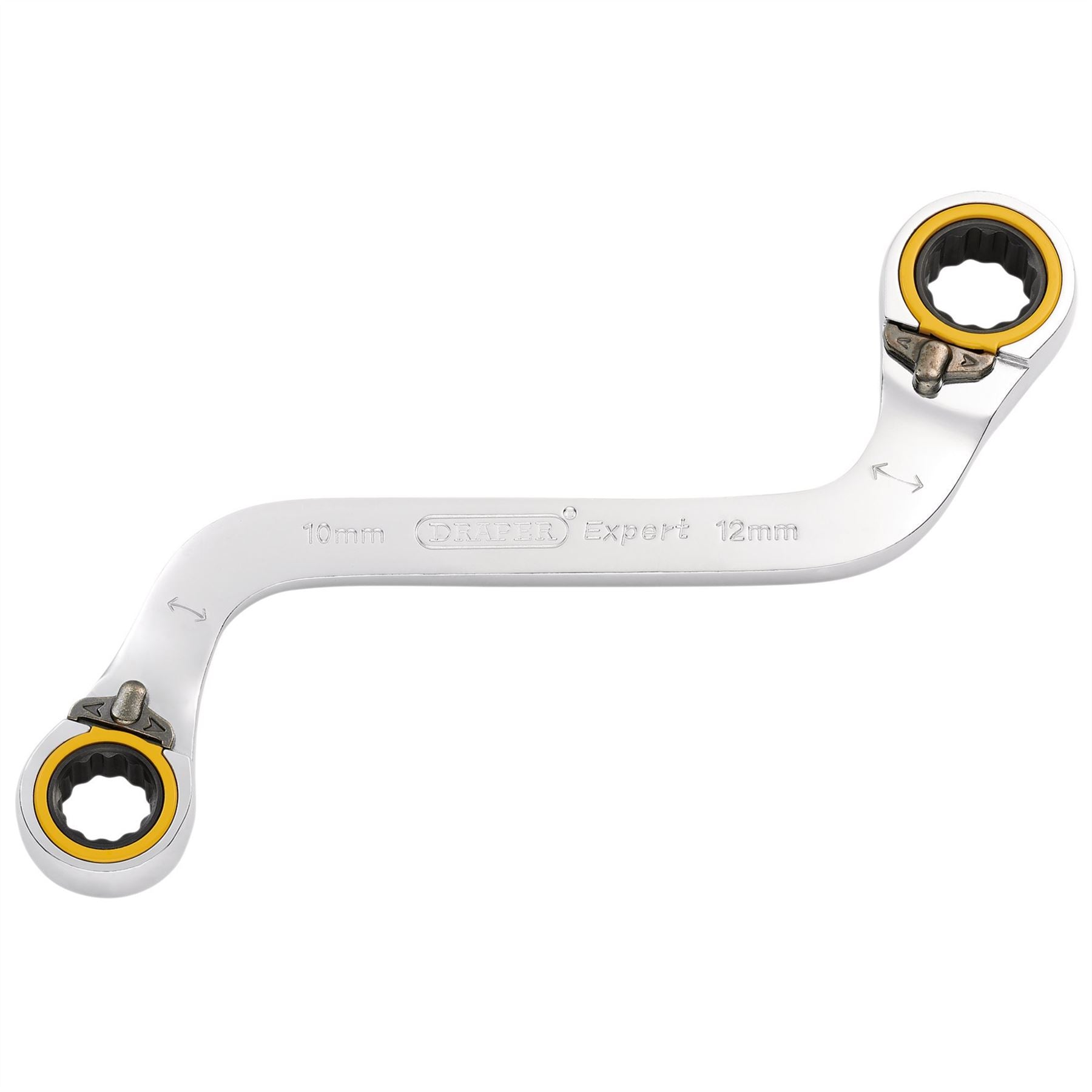 Draper 03942 Expert HI-TORQ® Double Ring Ratchet S-Shape Spanner 10 x 12mm Draper