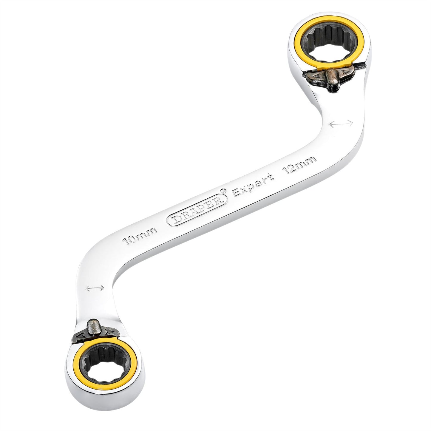 Draper 03942 Expert HI-TORQ® Double Ring Ratchet S-Shape Spanner 10 x 12mm Draper