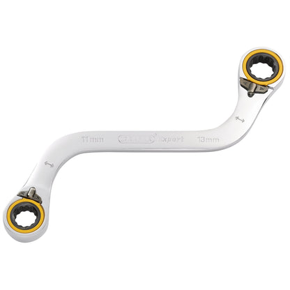 Draper 03943 Expert HI-TORQ® Double Ring Ratchet S-Shape Spanner 11 x 13mm Draper