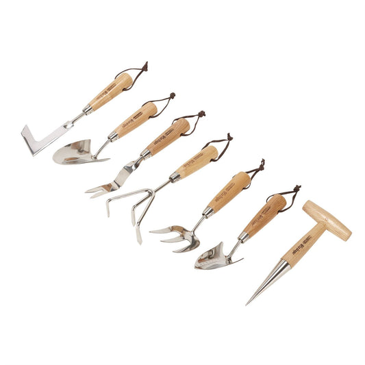 Draper 09000 Heritage Stainless Steel Garden Tool Set with Ash Handles 7 Piece Draper