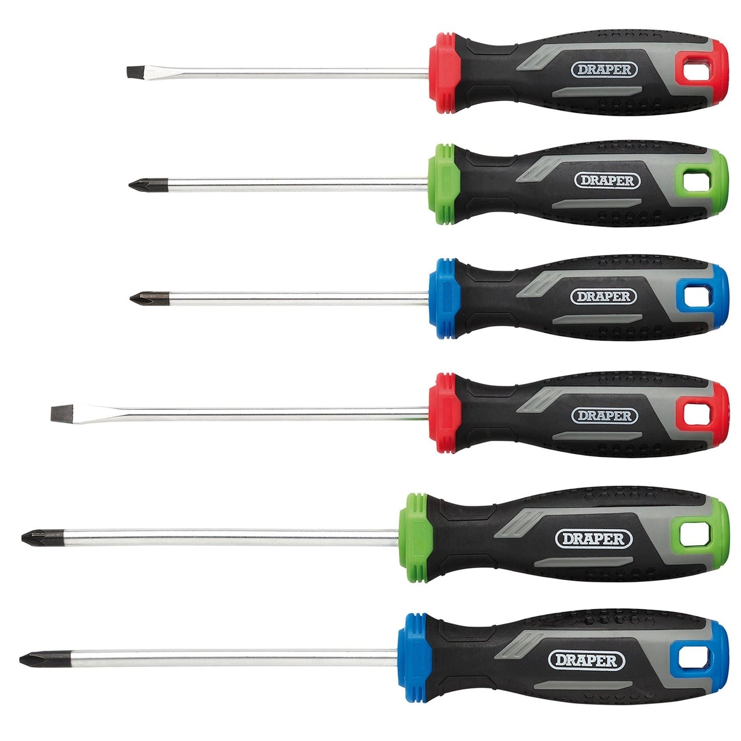 Draper 13433 Soft Grip Screwdriver Set 6 Piece Draper