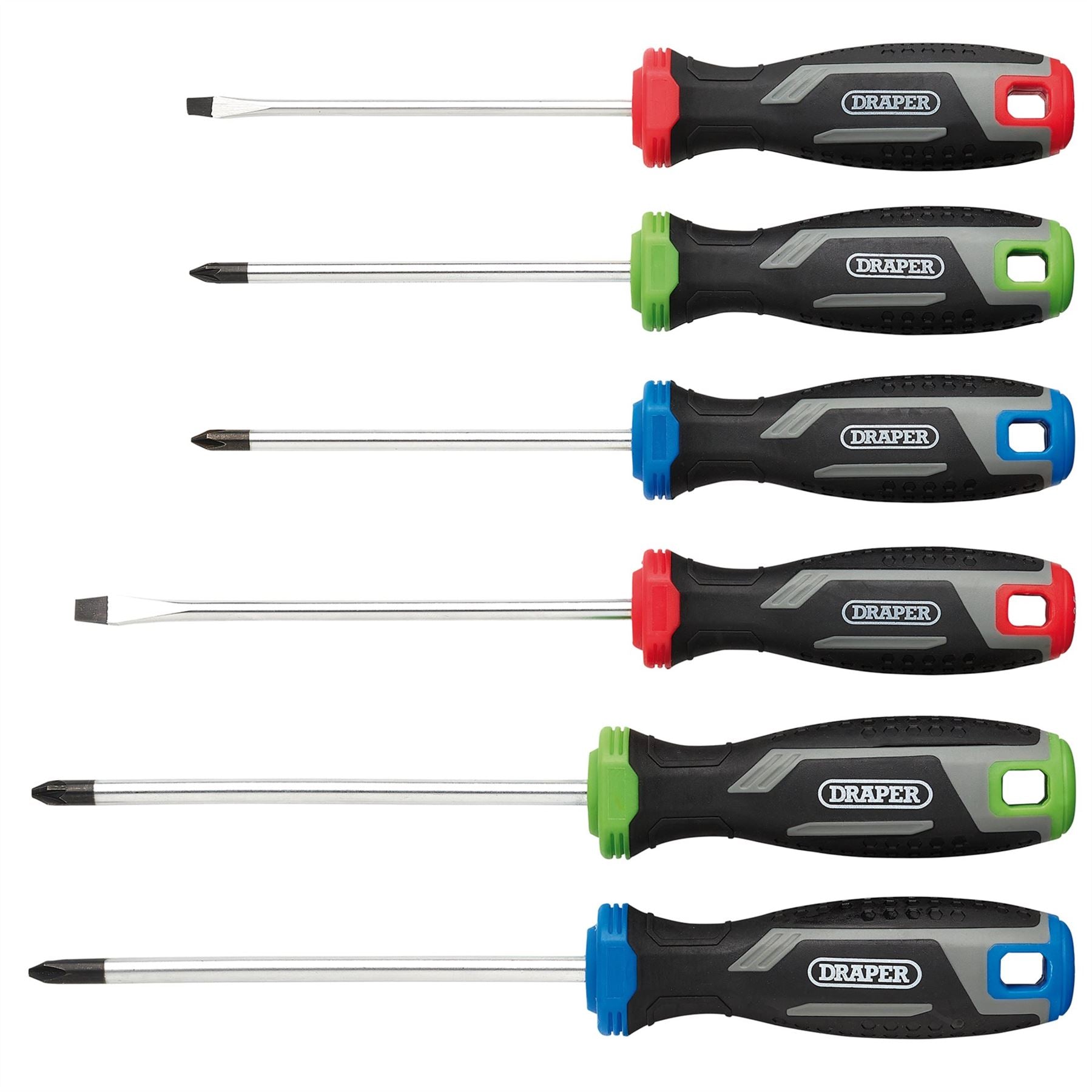 Draper 13433 Soft Grip Screwdriver Set 6 Piece Draper
