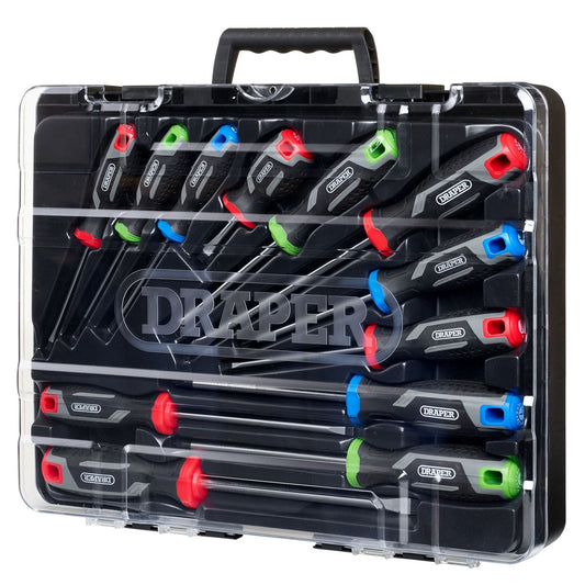 Draper 13436 Soft Grip Screwdriver Set 12 Piece Draper