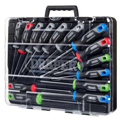 Draper 13437 Soft Grip Screwdriver Set with TX-STAR® 14 Piece Draper