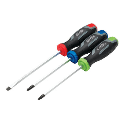 Draper 13486 Pound Thru Soft Grip Screwdriver Set 3 Piece Draper