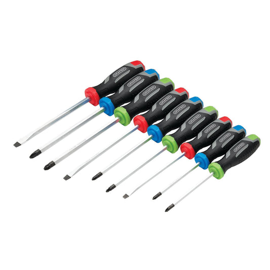Draper 13487 Pound Thru Soft Grip Screwdriver Set 9 Piece Draper