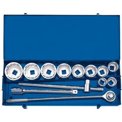 Draper 16441 Metric Socket Set in Metal case 1" Sq. Dr. 13 Piece Draper