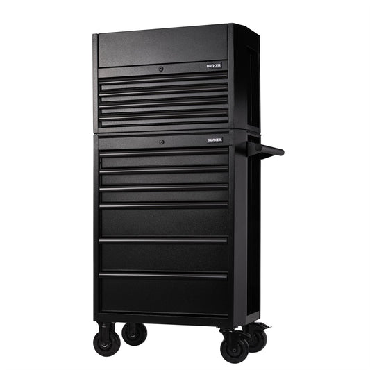Draper 24247 BUNKER® 10 Drawer Combined Roller Cabinet and Tool Chest 26" Black Draper