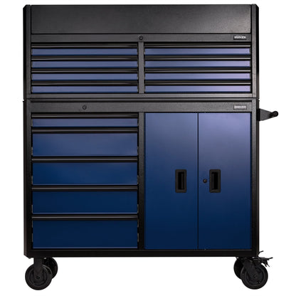 Draper 24254 BUNKER® 13 Drawer Combined Roller Cabinet and Tool Chest 52" Blue Draper