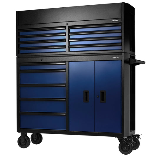 Draper 24254 BUNKER® 13 Drawer Combined Roller Cabinet and Tool Chest 52" Blue Draper