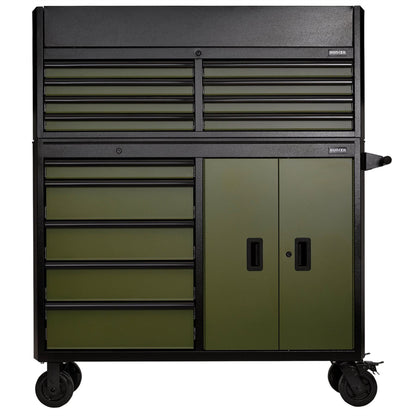 Draper 24255 BUNKER® 13 Drawer Combined Roller Cabinet and Tool Chest 52" Green Draper