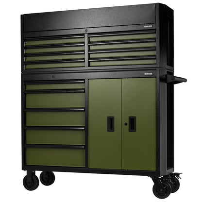 Draper 24255 BUNKER® 13 Drawer Combined Roller Cabinet and Tool Chest 52" Green Draper