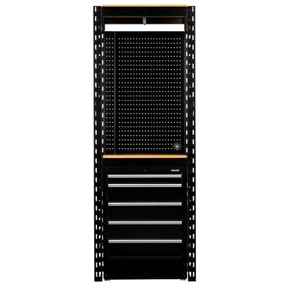 Draper 27919 BUNKER® 13 Piece Modular Storage Combo 2 Tier Racking with Hardwood Shelving Pegboard and Floor Cabinet 750mm Draper
