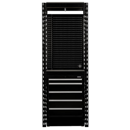 Draper 27975 BUNKER® 13 Piece Modular Storage Combo 2 Tier Racking with Stainless Steel Shelving Pegboard and Floor Cabinet 750mm Draper