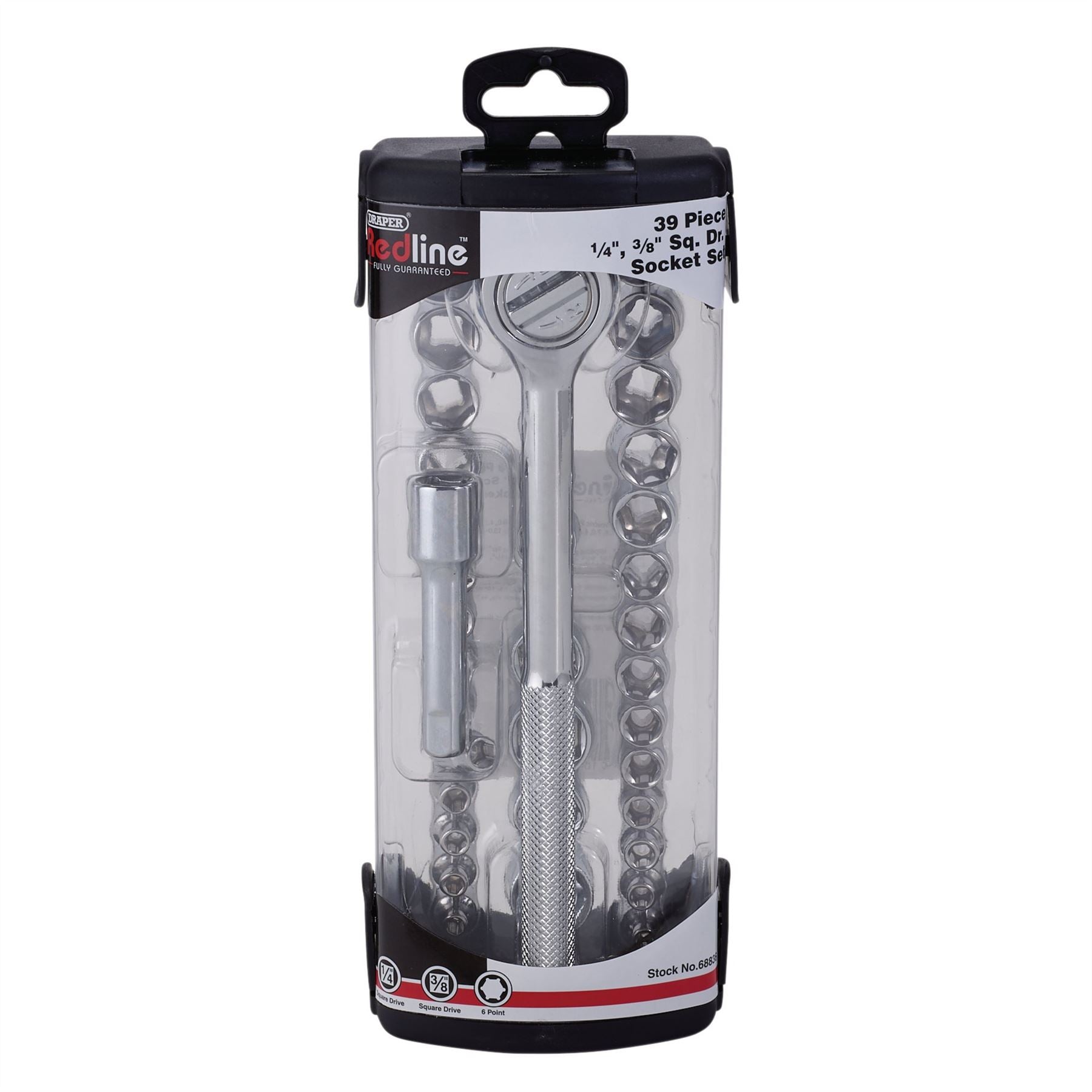 Draper 68836 Redline® Socket Set 1/4" & 3/8" Drive 39 Piece Draper