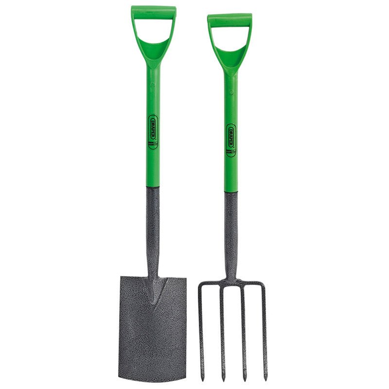 Draper Easy Find Carbon Steel Garden Fork and Spade Set 16566 Draper