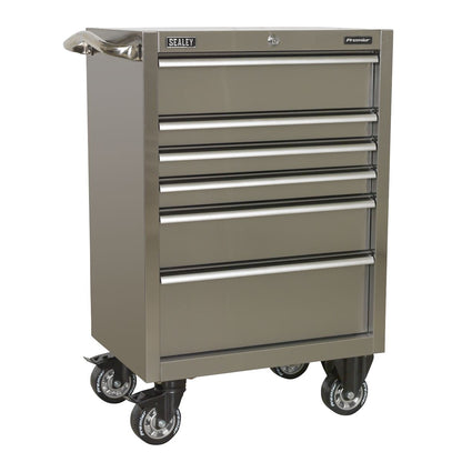 Sealey PTB67506SS Rollcab 6 Drawer 675mm Stainless Steel Heavy-Duty Sealey
