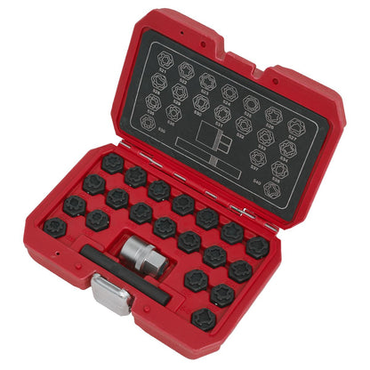 Sealey SX220 Locking Wheel Nut Key Set 22pc - VAG Sealey