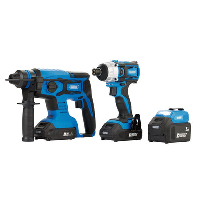 Draper 24021 D20 20V Impact Driver and SDS+ Drill Kit Draper