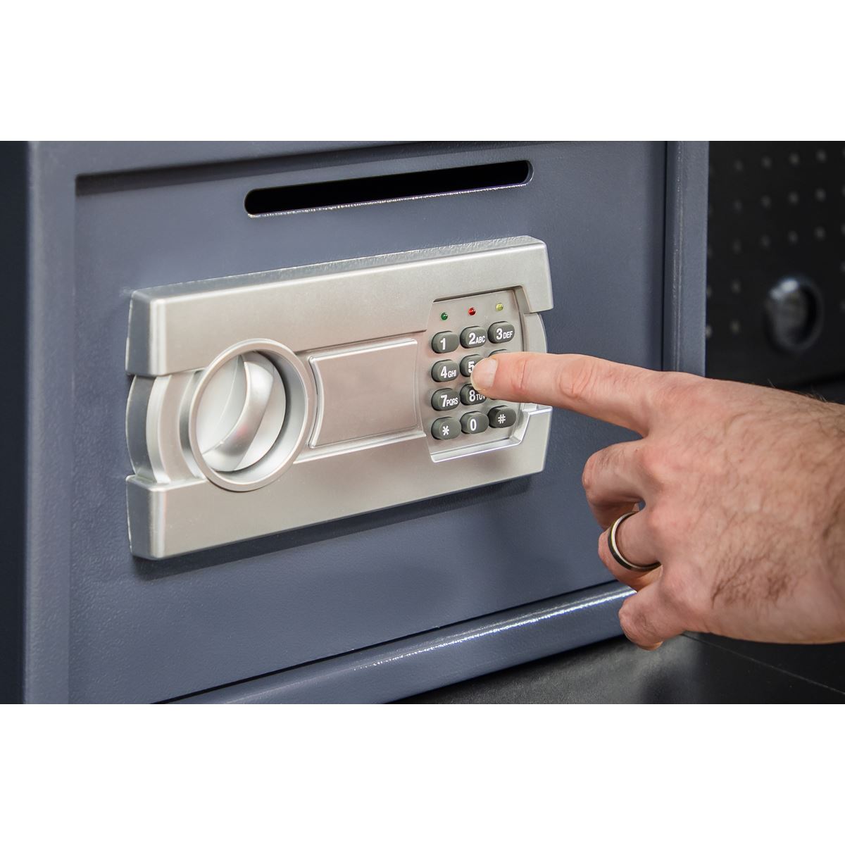 Sealey SECS01DS Electronic Combination Security Safe with Deposit Slot 350 x 250 x 250mm Sealey