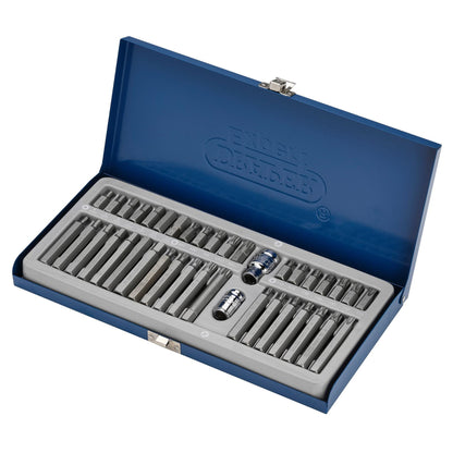 Draper 33322 Expert TX-STAR® Hex. & Spline Mechanics Bit Set 3/8 1/2" Sq. Dr. 40 Piece Draper