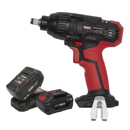 Sealey CP20VIWKIT Impact Wrench 20V 4Ah SV20 Series 1/2"Sq Drive - 2 Batteries Sealey