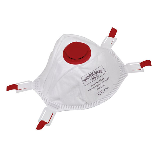 Sealey 9334/3 Cup Mask Valved FFP3 - Pack of 3 Sealey