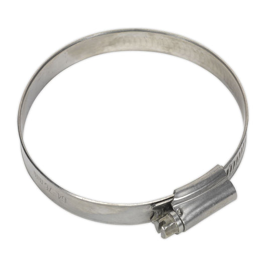 Sealey SHCSS3 Hose Clip Stainless Steel Ø64-76mm Pack of 10 Sealey