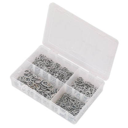 Sealey AB057LW Lock Washer Assortment 1000pc Serrated Internal M5-M10 Metric Sealey