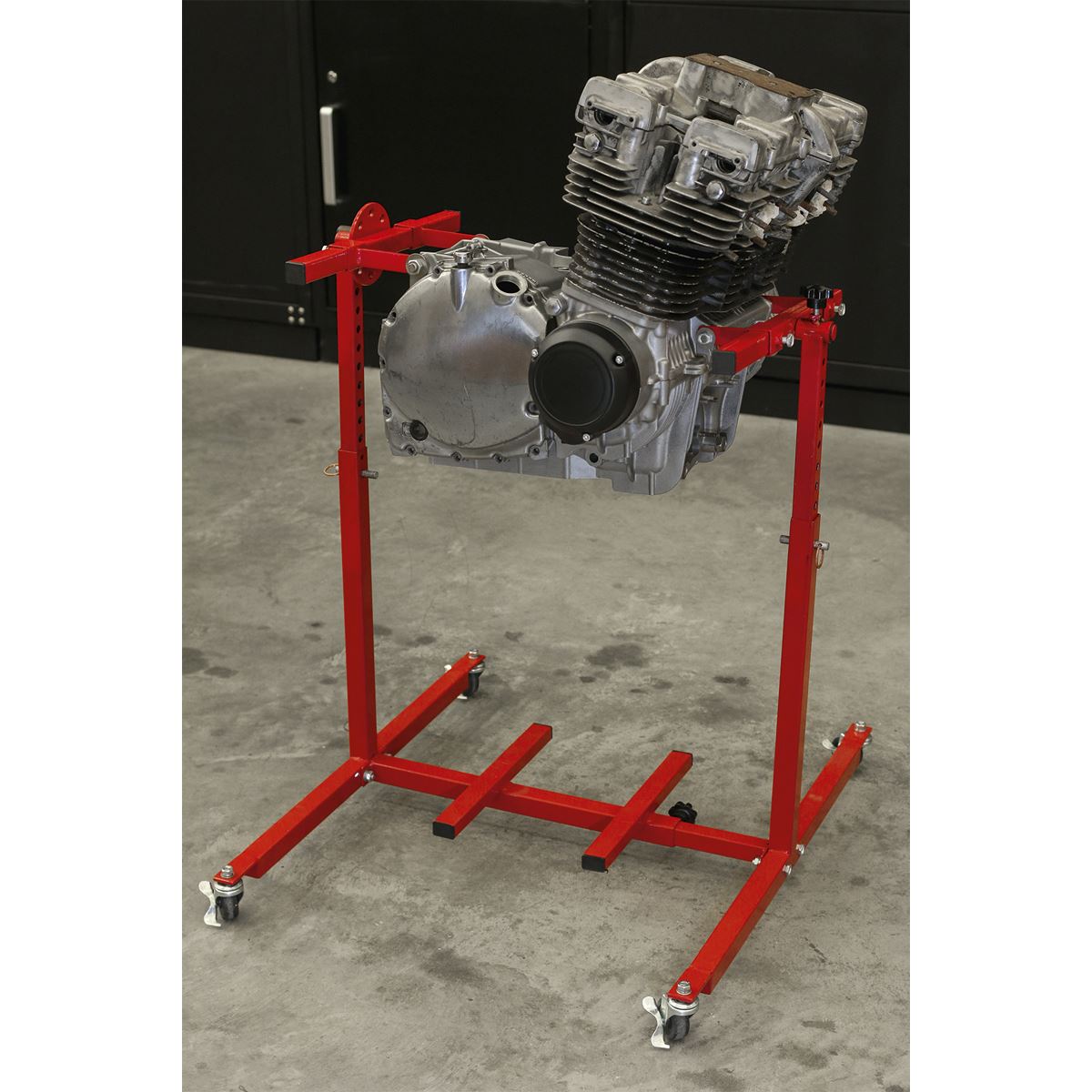 Sealey MES02 Engine Rebuild Stand Multi-Cylinder 75kg Capacity Sealey