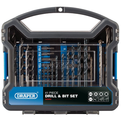 Draper 80980 Drill Bit and Accessory Kit 41 Piece Draper