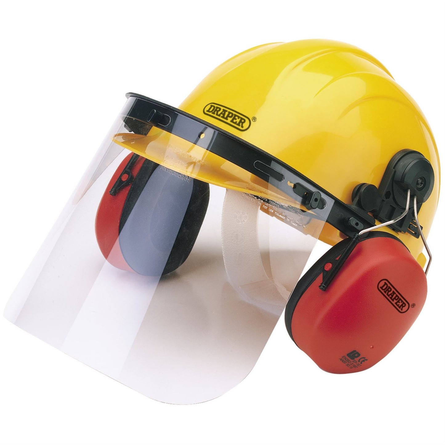Draper 69933 Safety Helmet with Ear Muffs and Visor Draper