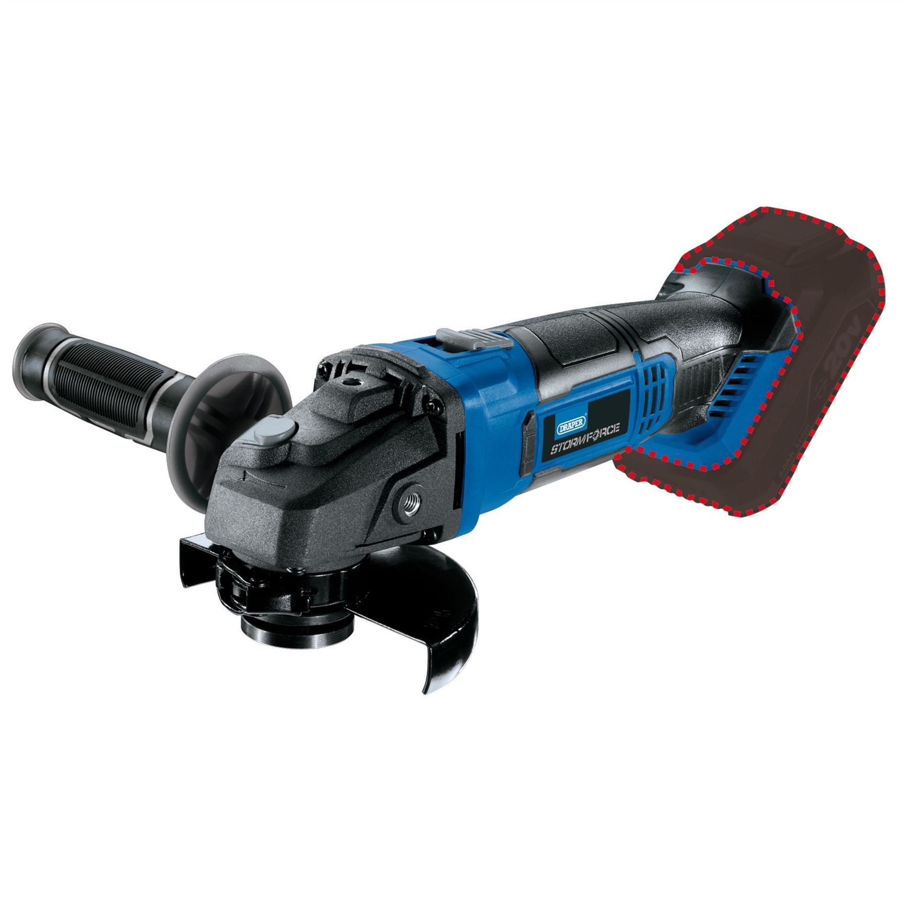 Draper 89521 Storm Force® 20V Angle Grinder 115mm Sold Bare Draper