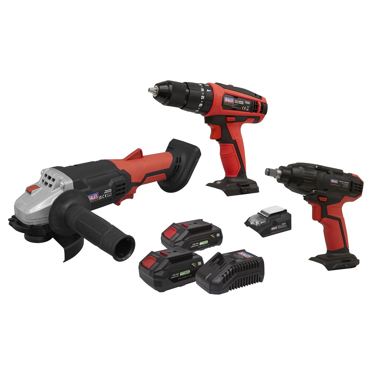 Sealey CP20VCOMBO1 3 x Tool Cordless Combo Kit 20V SV20 Series Sealey